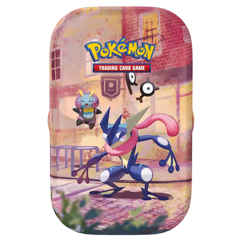 30th Celebration Mini Tin featuring Pokémon characters in a vibrant scene, perfect for collectors and trainers.