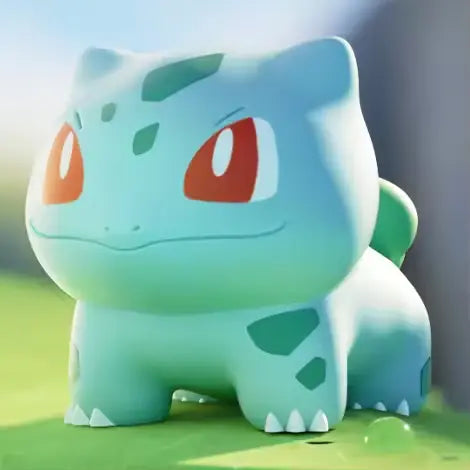 Pokémon Mini Figure Blind Box featuring a cute Bulbasaur mini figurine with vibrant colors.