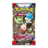 Pokémon Scarlet & Violet booster pack featuring 10 additional game cards from the SV01 base set.