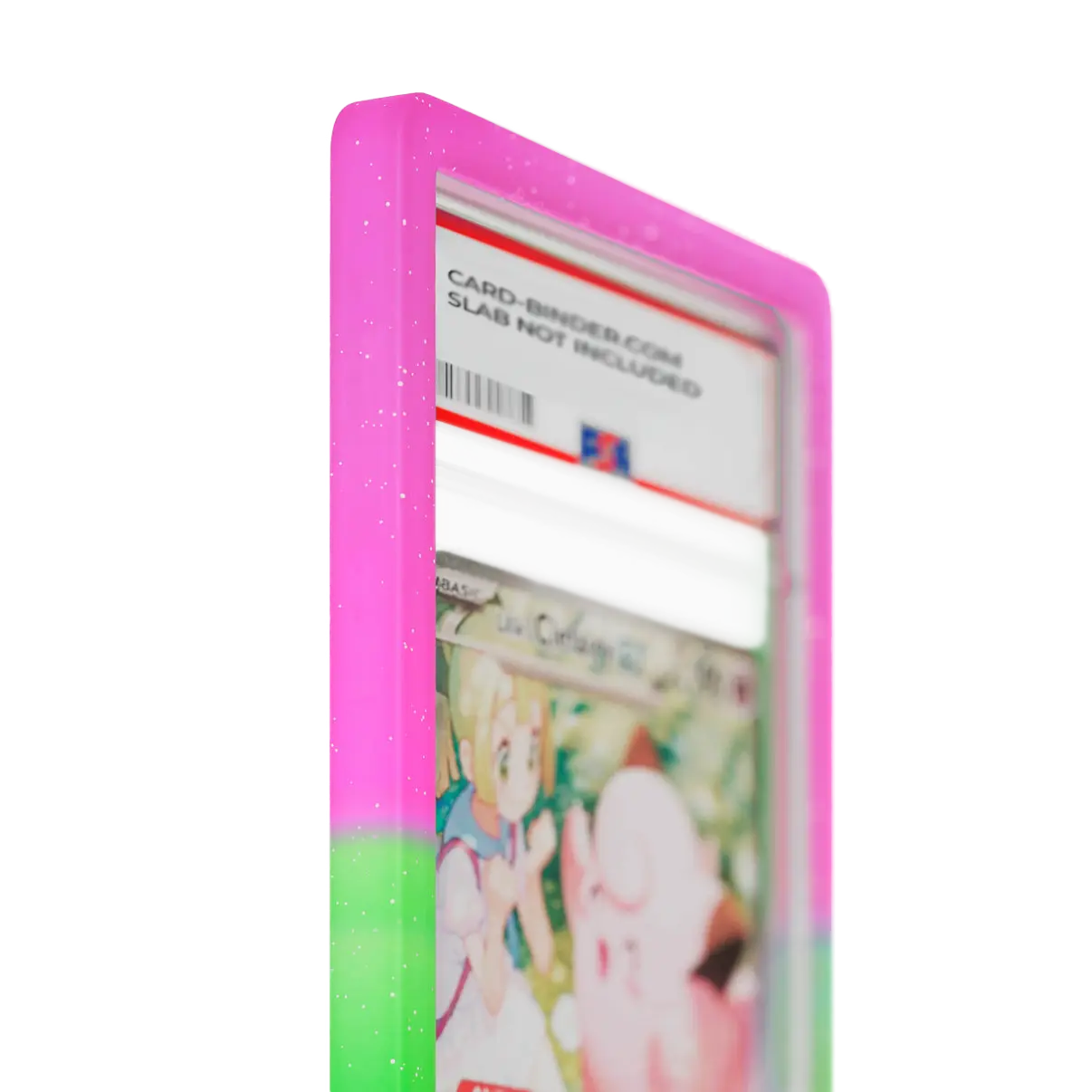 PSA Slab Guard - Serene Protector for card protection with beautiful green and pink gradient design.