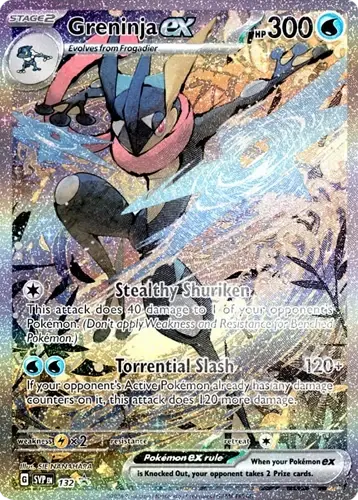 Greninja EX card from Pokémon Shrouded Fable SV06.5 collection, featuring stunning artwork and powerful abilities.