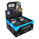 Legends of the Force Booster Box showcasing 24 booster packs featuring characters from the Star Wars galaxy.