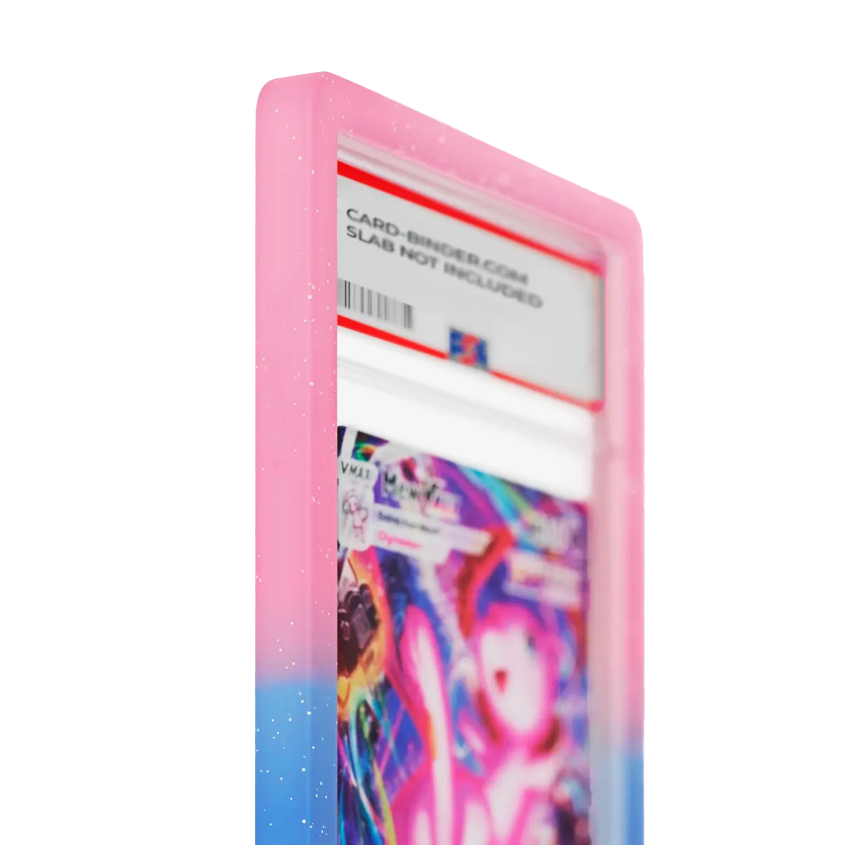 PSA Slab Guard - Whimsical in pink and blue gradient design, showcasing vibrant slab protection for collectible cards.