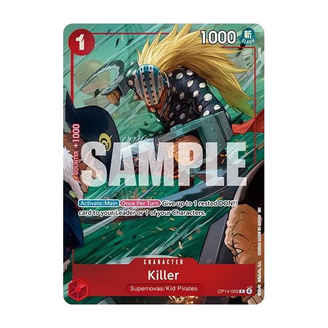 One Piece: Illustration Box vol.8 (Live) featuring character card of Killer from the Kid Pirates, collectible card game.