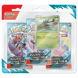 Journey Together 3-Pack Blister featuring Pokémon Scarlet & Violet SV09 booster packs and Yanmega card.