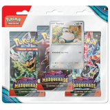 Pokémon SV06 Twilight Masquerade 3-Pack Blister featuring Snorlax promo card and three booster packs.