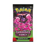 Pokémon Shrouded Fable Booster Pack SV06 featuring vibrant designs and 10 additional game cards.