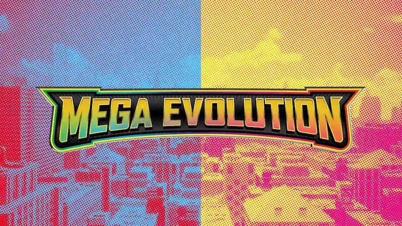 Pokémon TCG Mega Evolution Set: What you should know about this upcoming release. Mega Evolution logo with colorful background.