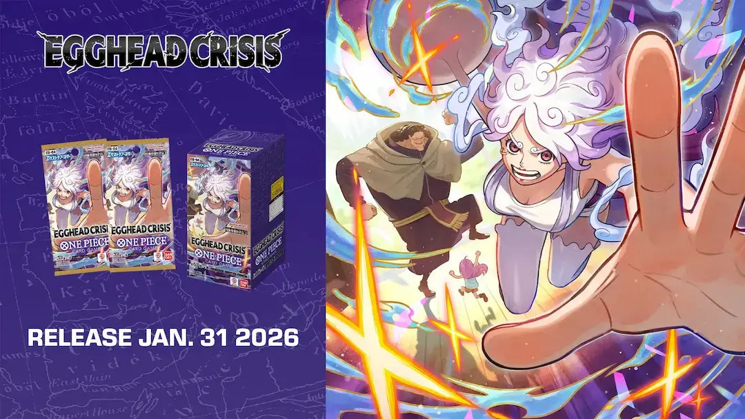 one piece card game egghead Starter Deck (ST-29) new Luffy Leader card and character cards showcasing the crew in their Egghead outfits One Piece Card Game