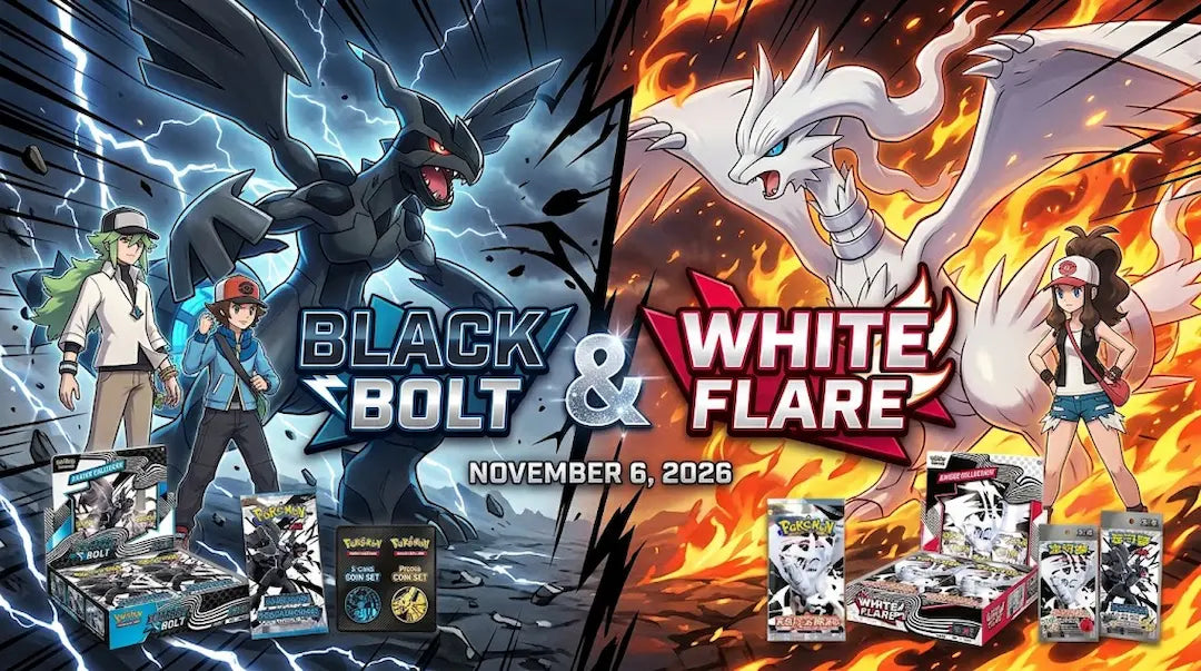 Pokémon Black Bolt & White Flare Chinese booster boxes, packs and mascots
