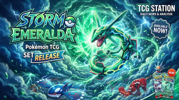 Pokémon TCG Storm Emeralda: Read everything about this release with featured Pokémon and set announcement.