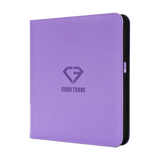 12-Pocket Card Binder Purple for storing 480 standard trading cards with zip closure and splash-resistant finish.