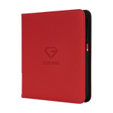 12-Pocket Card Binder Red for storing up to 480 trading cards with splash and impact resistance.