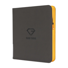 12-Pocket Card Binder - Trove Limited in sleek design with logo and vibrant zipper.