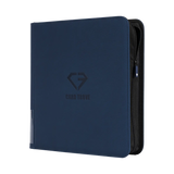 12-Pocket XL Card Binder Blue with zipper, designed for 720 trading cards, splash and impact resistant.