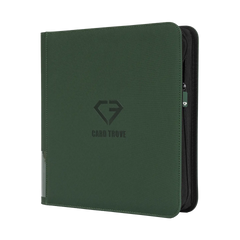 12-Pocket XL Card Binder Green showcasing a premium design for trading card storage.