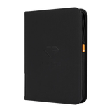 9-Pocket Card Binder Black, premium binder for trading cards with splash resistant surface and smooth zipper.