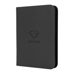 9 Pocket Card Binder gray for up to 360 standard trading cards with smooth zipper and durable design.