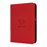 9-Pocket Card Binder Red - Premium binder for 360 standard trading cards, splash resistant and sturdy design.