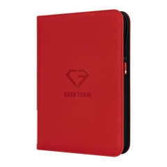 9-Pocket Card Binder Red - Premium binder for 360 standard trading cards, splash resistant and sturdy design.