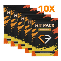 Pack de 10 Hit (diffusion en direct) comprenant quatre boosters à collectionner avec des hits garantis.