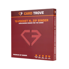 12-Pocket XL Card Binder Red packaging showcasing premium sideloading binder for 720 cards.