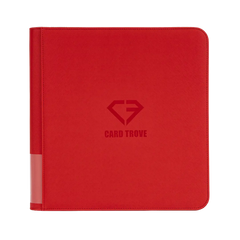 12-Pocket XL Card Binder Red with a durable design to securely store trading cards.