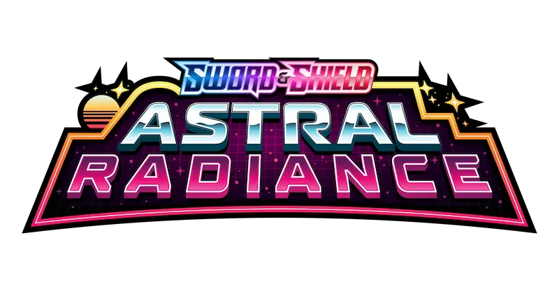 alt
Logo para Sword & Shield: Astral Radiance con diseño colorido de inspiración retro y elementos cósmicos.