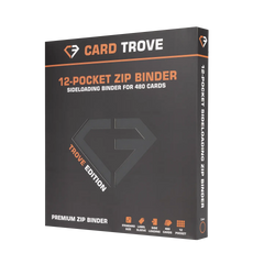 12-Pocket Card Binder - Trove Limited premium zip binder designed for 480 cards, featuring sideloading and a secure zipper.