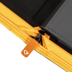 Close-up of zipper on the 12-Pocket Card Binder - Trove Limited showcasing quality craftsmanship and vibrant colors.
