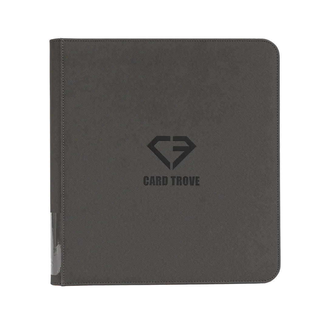 12-Pocket Card Binder - Trove Limited, premium binder for trading cards, sleek design, durable and splash resistant.