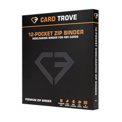 12-Pocket Card Binder Black by Card Trove with premium zippers for 480 standard trading cards.