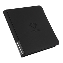 12-Pocket Card Binder Black with sleek design and premium finish for storing standard trading cards.