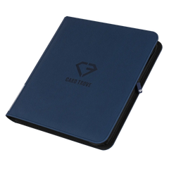 12-Pocket Card Binder Blue - Premium binder for standard trading cards with sturdy design and smooth zipper.