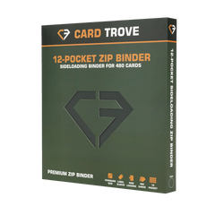 12-Pocket Card Binder Green with 480 card capacity and sideloading design for standard trading cards.