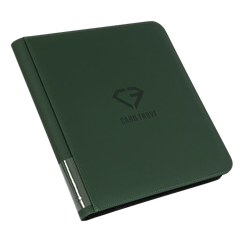 12-Pocket Card Binder Green shown in a premium green cover, designed for up to 480 standard trading cards.