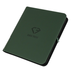 12-Pocket Card Binder Green, premium card binder for 480 standard trading cards, splash and impact resistant.