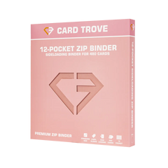 12 Pocket Card Binder Pink - 12-pocket premium zip binder for 480 standard trading cards.