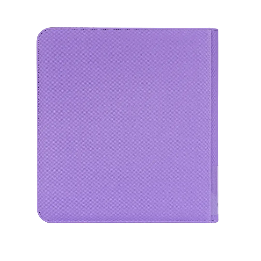 12-Pocket Card Binder Purple with a sleek, smooth purple cover for premium card storage.