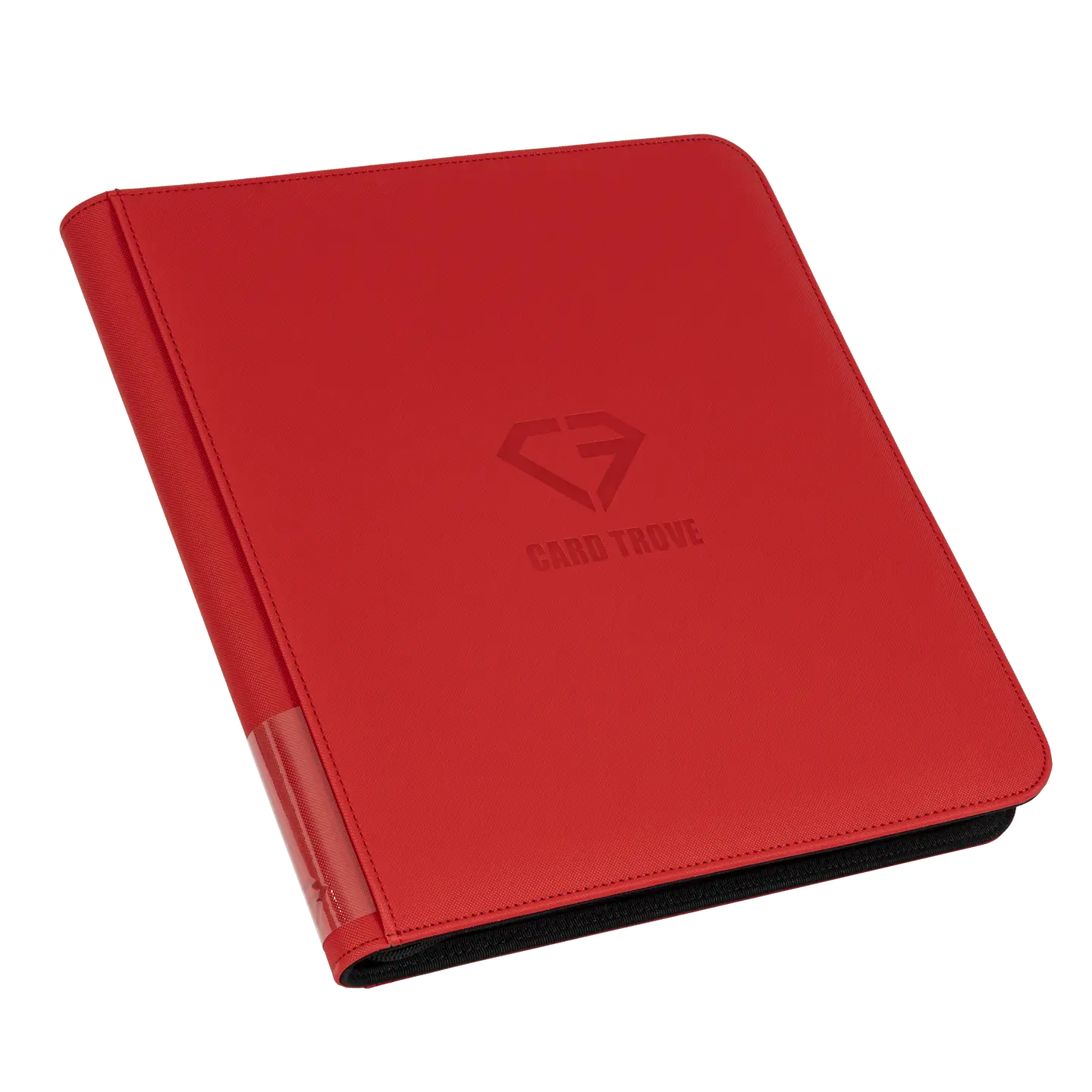 12-Pocket Card Binder Red with premium quality finish, designed for storing up to 480 trading cards.