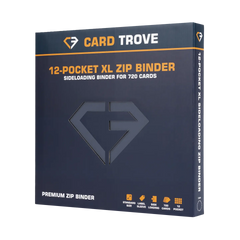 12-Pocket XL Card Binder Blue packaging with sleek design for up to 720 standard trading cards.