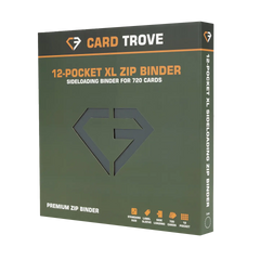 12-Pocket XL Card Binder Green packaging showing premium sideloading binder for 720 cards