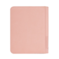 4-Pocket Toploader Card Binder Pink, sturdy binder for 112 standard toploaders, splash and impact resistant.