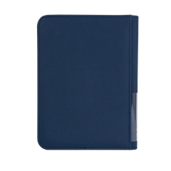 4-Pocket Card Binder Blue closed view, ideal for storing standard trading cards.