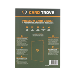 4-Pocket Card Binder Green - Premium card binder for 160 trading cards with sideloading compartments.