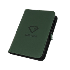4-Pocket Card Binder Green, premium card binder for 160 standard trading cards with splash and impact resistance.