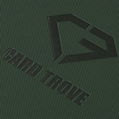 4-Pocket Card Binder Green showing textured surface and Card Trove logo.