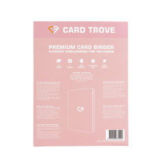4-Pocket Card Binder Pink premium card binder with sideloading compartments for 160 trading cards.
