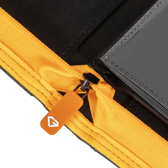 9-Pocket Toploader Card Binder - Trove Limited smooth zipper detail for secure storage of trading cards.
