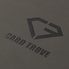 9-Pocket Toploader Card Binder - Trove Limited surface detail and logo on grey textured binder.